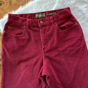 super high rise straight leg corduroy jeans